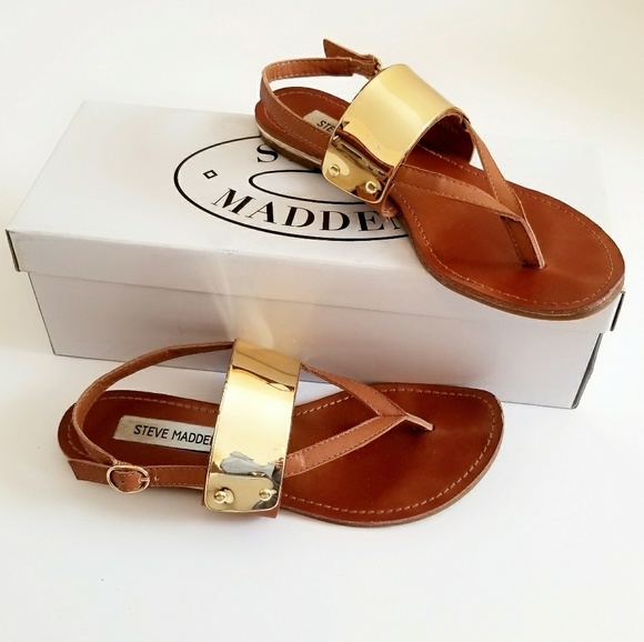 Steve Madden Shoes - Steve Madden Brown & Gold Sandal